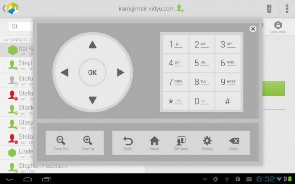 Vidyo Remote Touch Steuerung Videokonferenz